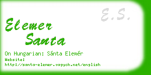 elemer santa business card